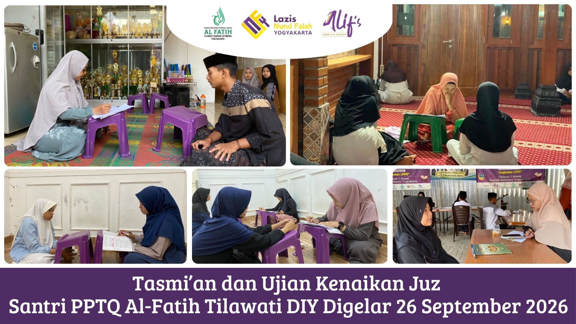 Tasmi’an dan Ujian Kenaikan Juz Santri PPTQ Al-Fatih Tilawati DIY Digelar 26 September 2026